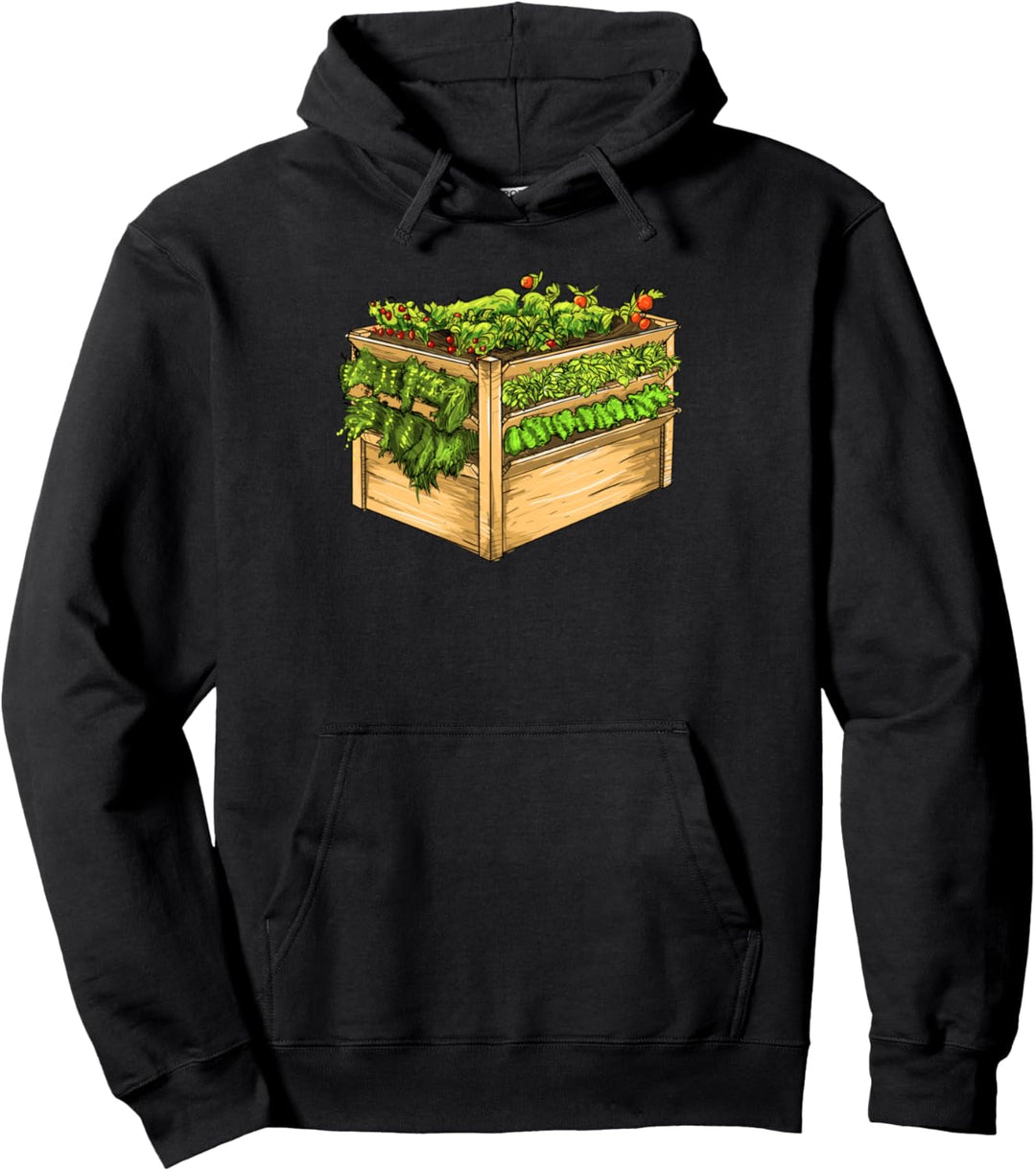 Hochbeet I Vintage Selbstversorger Salat Motiv für Zuhause Pullover Hoodie