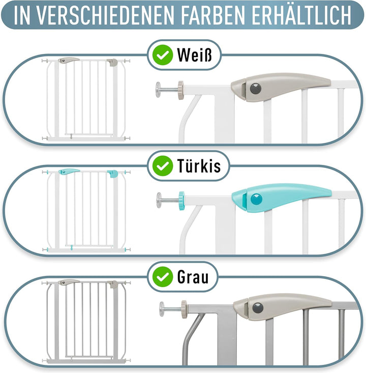 ib style® Berrin Treppengitter 67-175cm | Türschutzgitter | Ohne Bohren | 90° Stop | Auto-Close | 15