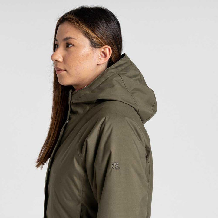 Craghoppers Damen Caithneshort Jacke mit Ärmeln Wasserdichte Jacke 40 Olivgrün (Wild Olive), 40 Oliv