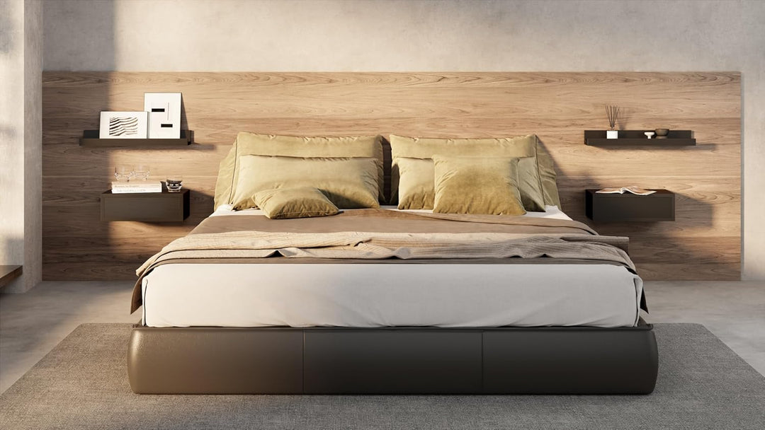 MOBILI FIVER, Riccardo Nachttisch, Esche, Schwarz, Made In Italy Esche Schwarz, Esche Schwarz