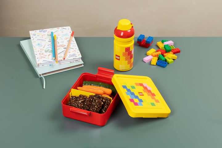 Room Copenhagen LEGO LUNCH SET – ICONIC Design, Spassig & Funktional – 390 ml Flasche und Brotdose f
