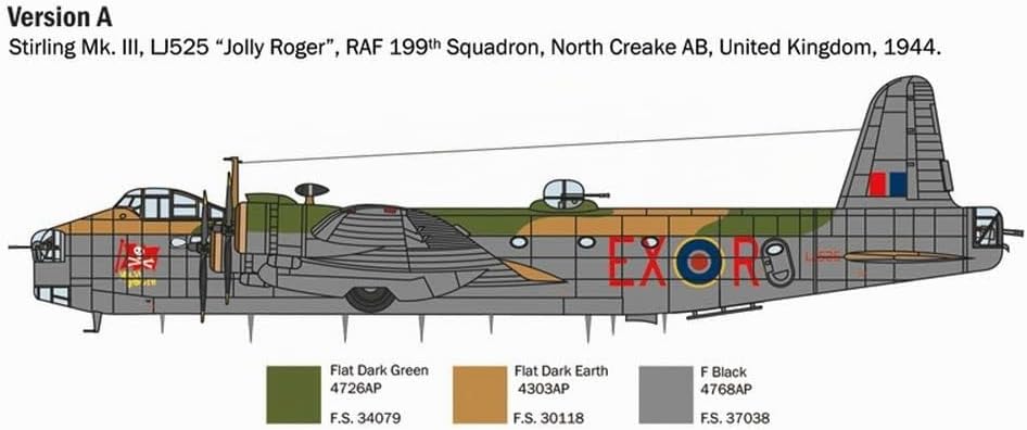 Italeri 1462 1:72 British Stirling Mk. III - Modellbau, Bausatz, Standmodellbau, Basteln, Hobby, Kle