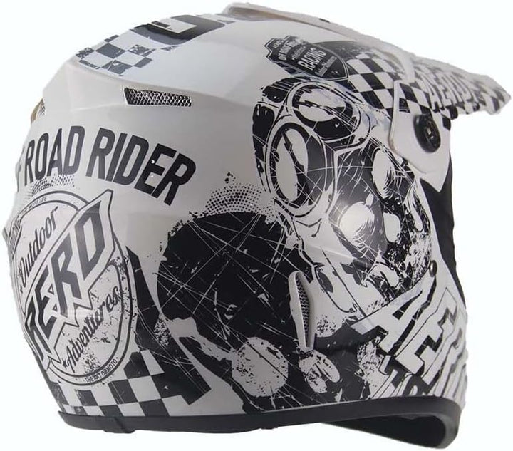 Kinder Crosshelm Skeleton AHP – Motorradhelm für Kinder, ABS-Schale, robuster Kinderhelm für Downhil