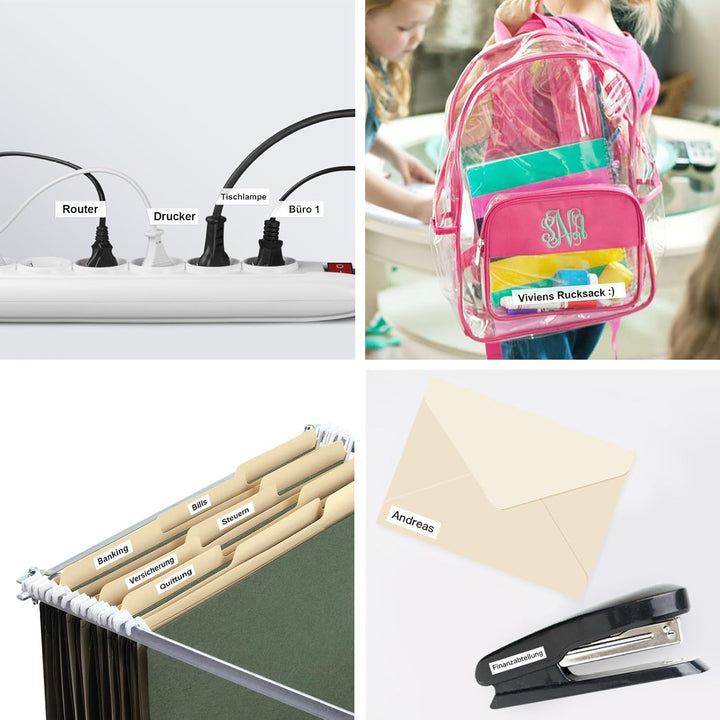 SUPVAN Katasymbol Etikettendrucker, Mini Bluetooth E10 Selbstklebendes Etikettiergerät - Tragbarer L