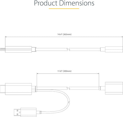 StarTech 30 cm HDMI auf DisplayPort Adapter/Kabel, Aktiver 4K 60Hz HDMI 2.0 auf DP 1.2 Konverter, HD