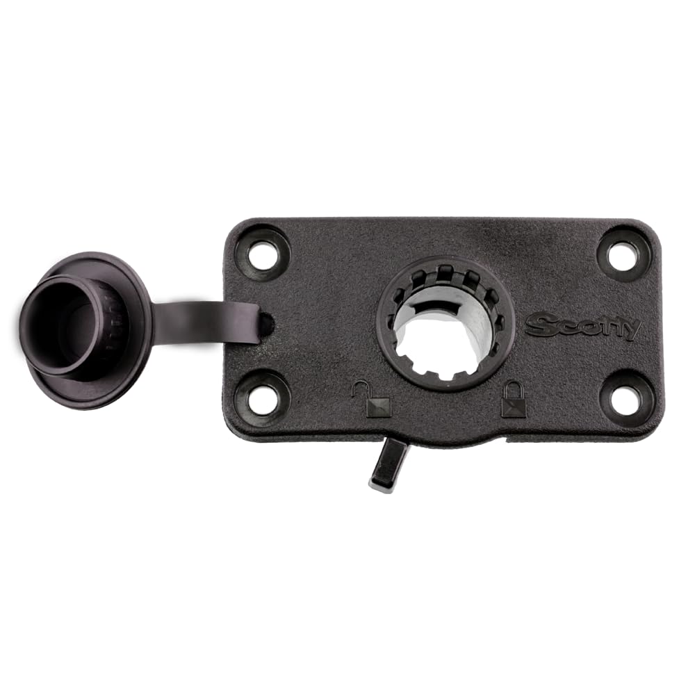 Scotty #244L-BK abschliessbare Unterputz-Halterung mit Regenkappe (schwarz)