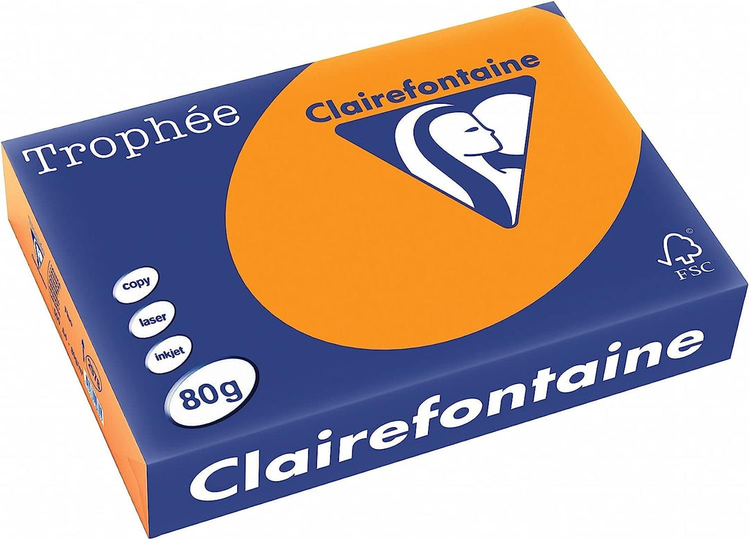 Clairefontaine 2978C - Ries Druckerpapier / Kopierpapier Trophee, intensive Farben, DIN A4, 80g, 500