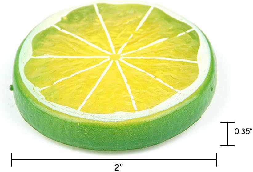 Künstliche Zitronenscheiben, realistische lebensechte Simulation Zitrone dekorativ künstliche Obst H