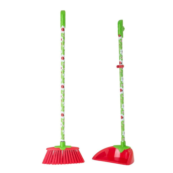 VIGAR Ladybug Kombi-Set mit Besen und Kehrschaufel für Kinder, Reinigungsset für Kinder, Besen mit S