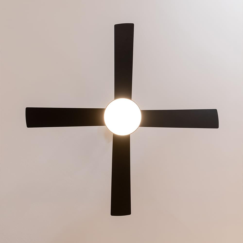 Cecotec Deckenventilator EnergySilence Aero 5200 Black Line, 132 cm | LED-Licht, 3 Lichtfarben, Fern