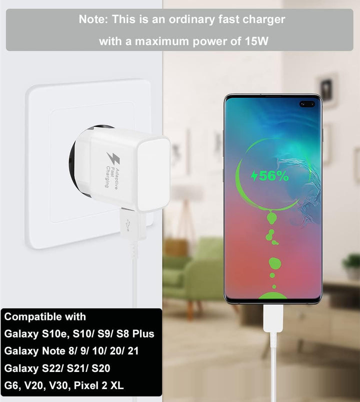 USB Ladegerät Schnellladegerät mit USB C Ladekabel 1,5m Für Samsung Galaxy S22 S21 S20 S10 S9 S8 A16