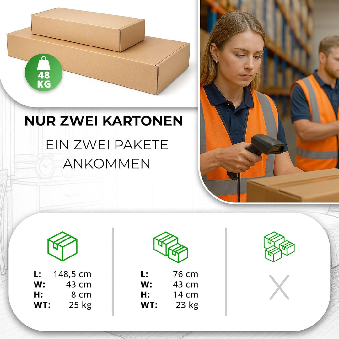 CDF Kommode Weiss mit 6 Schubladen 40 cm Tief Komodenschrank Komode für Wohnzimmer Schlafzimmer Schu