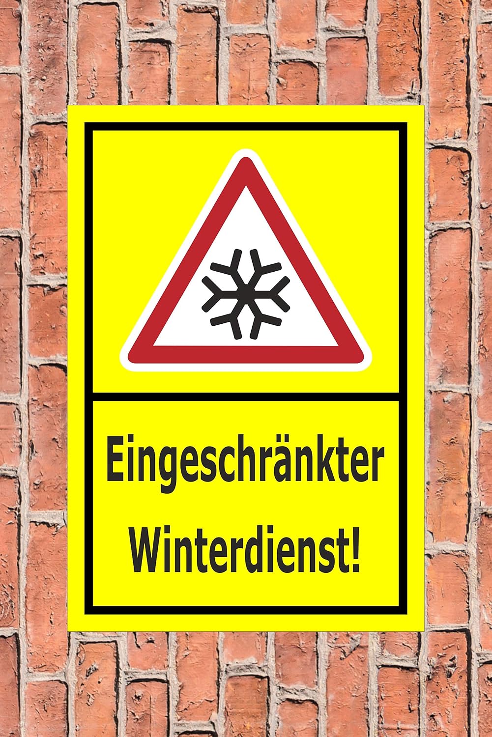 Melis Folienwerkstatt Schild Eingeschränkter Winterdienst - 60x40cm - 3mm Aluverbund – 20 VAR S00018