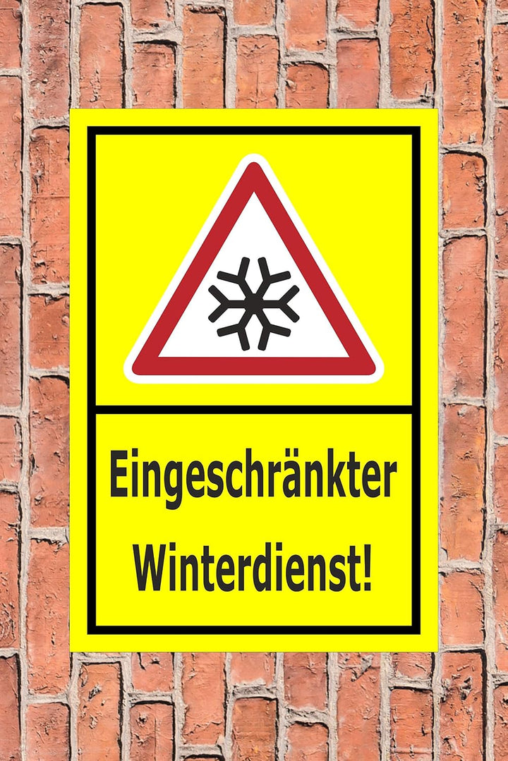 Melis Folienwerkstatt Schild Eingeschränkter Winterdienst - 60x40cm - 3mm Aluverbund – 20 VAR S00018