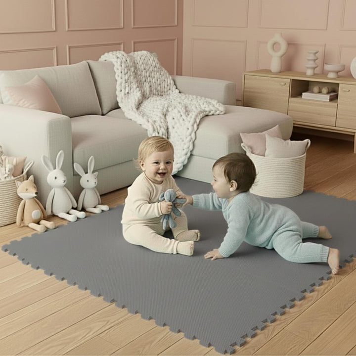 LittleTom Spielmatte Baby Puzzlematte - 9 Matten je 30x30x1 cm Krabbelmatte 90x90 cm Bodenmatte Kind