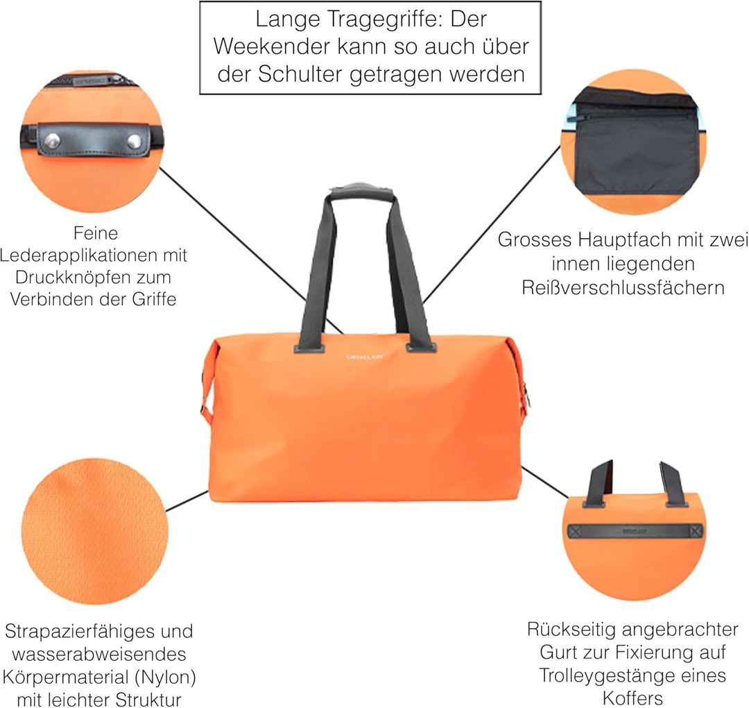 DEGELER Weekender – Elegante &amp; leichte Reisetasche fürs Handgepäck – Duffel Bag Tasche universell ei