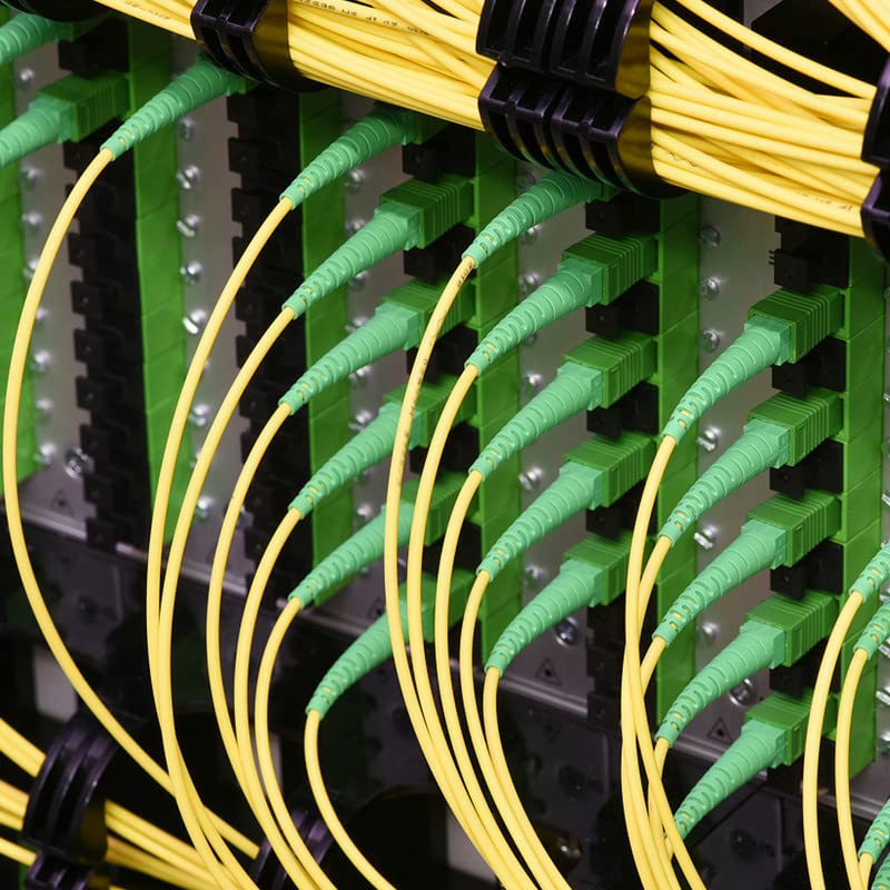 RamboCables 40m SC/APC auf LC/APC, LWL Simplex Patchkabel 9/125µm, Singlemode Glasfaserkabel für FTT