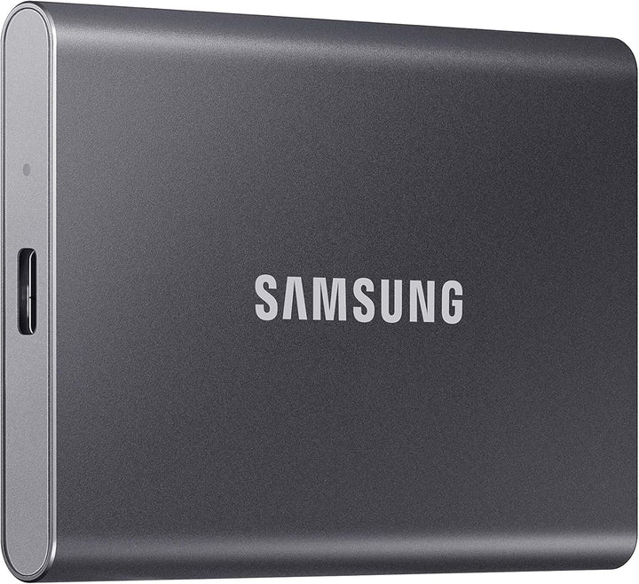SAMSUNG T7 tragbare SSD, 2 TB externes Solid-State-Laufwerk, Geschwindigkeiten bis zu 1.050 MB/s, US
