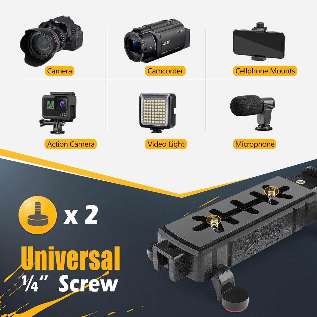 Zeadio Stabilisator für Kamera Handy GoPro, Faltbare Handgriff Video Rig Steadycam Stabilizer für al