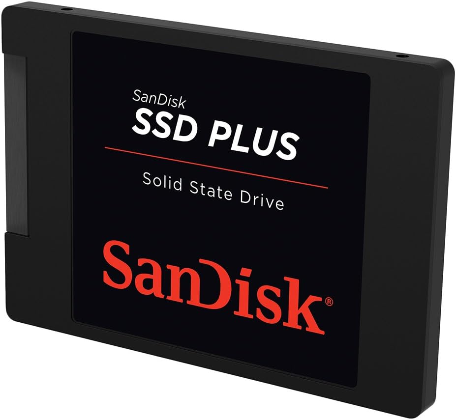 SanDisk SSD Plus interne SSD Festplatte 1 TB (schnelleres Hoch-, Herunterfahren und Laden, Lesegesch