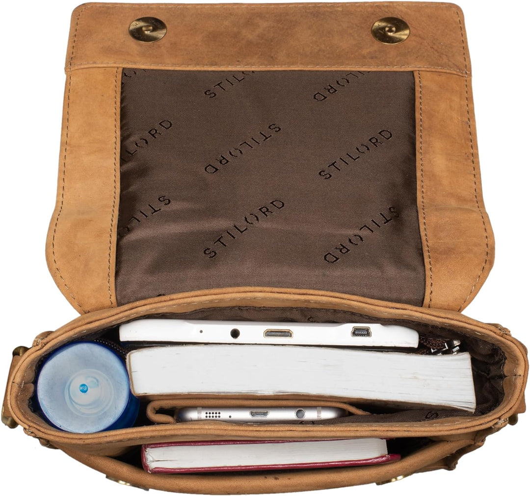 STILORD 'Sven' Herrenhandtasche Leder Umhängetasche klein Schultertasche Männer 8 Zoll Tablet Herren