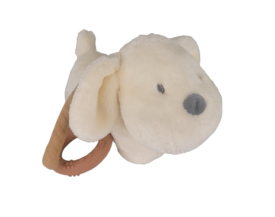 Nattou Musikalisches Mini-Kuscheltier, Hund Charlie, Mit integrierter Spieluhr, 17 cm, Vegan, Flanel