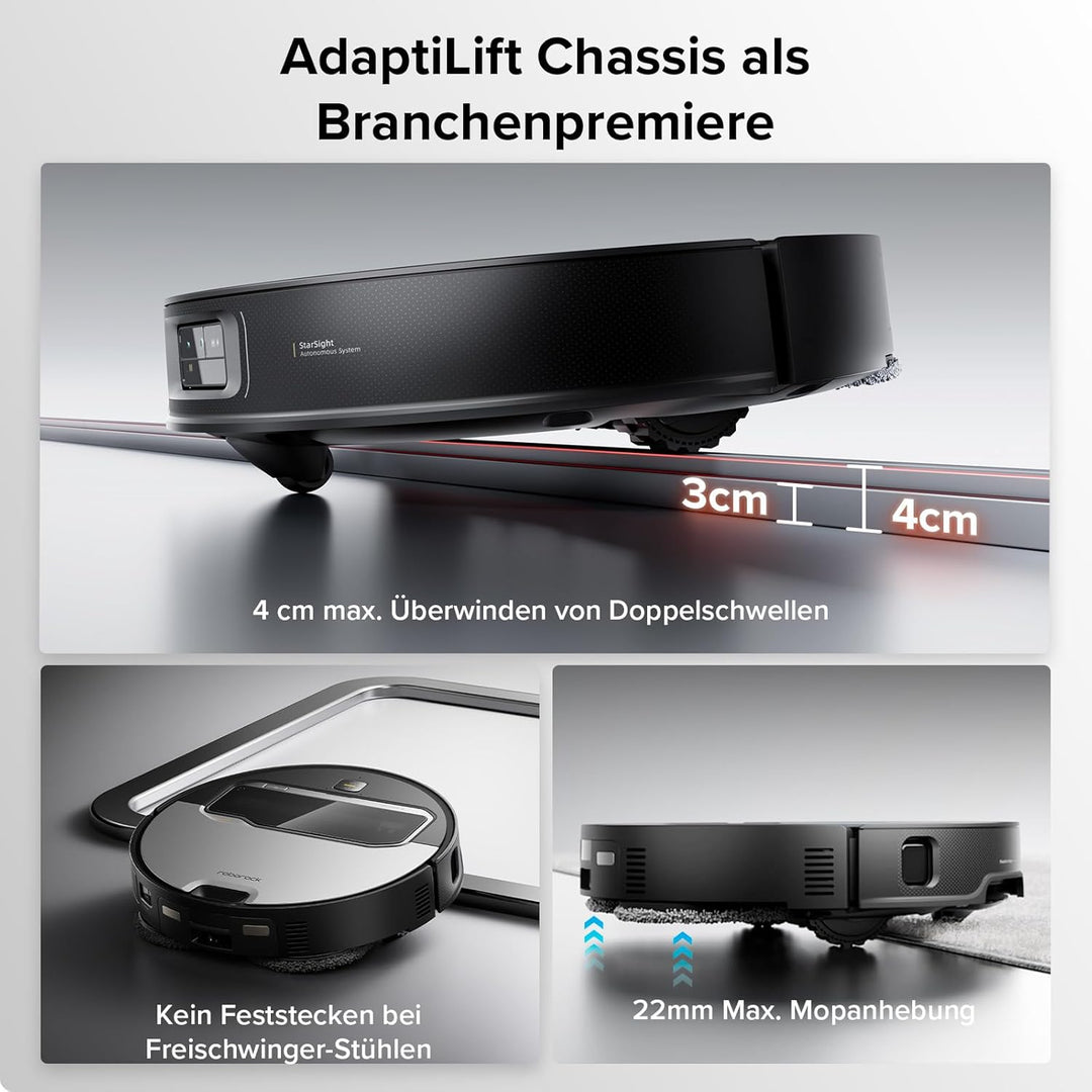 roborock Saros Z70 Saugroboter mit Wischfunktion, OmniGrip Arm, KI-gestützt, 22.000 Pa Saugkraft, 7.