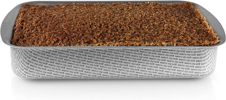 EVA-TRIO | Bräter mit Rost 31x23 | Innen mit Slip-Let®-Anithaftbeschichtung | Grau 30 x 22 cm, 30 x