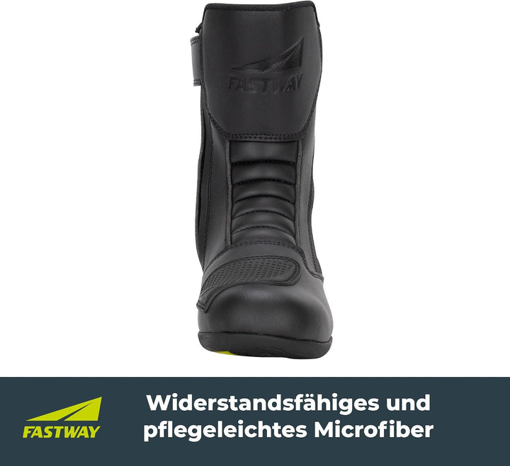 Fastway FTS-1 WP Motorradschuhe, CE Zertifiziert, Wasserdichte Motorradstiefel, Atmungsaktive Motorr