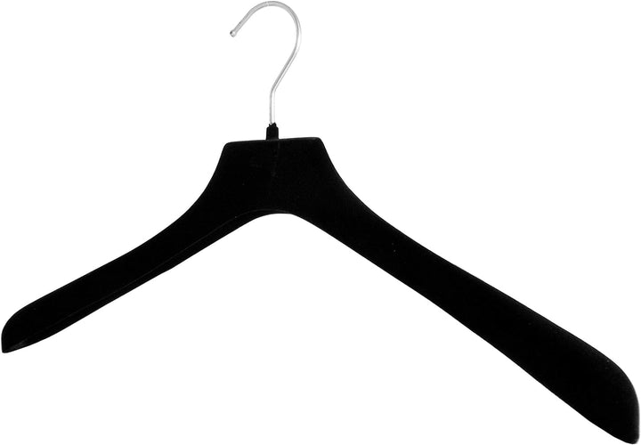 Samt Kleiderbügel für Jacken & Mäntel, 48 cm, schwarz, 50 Stück