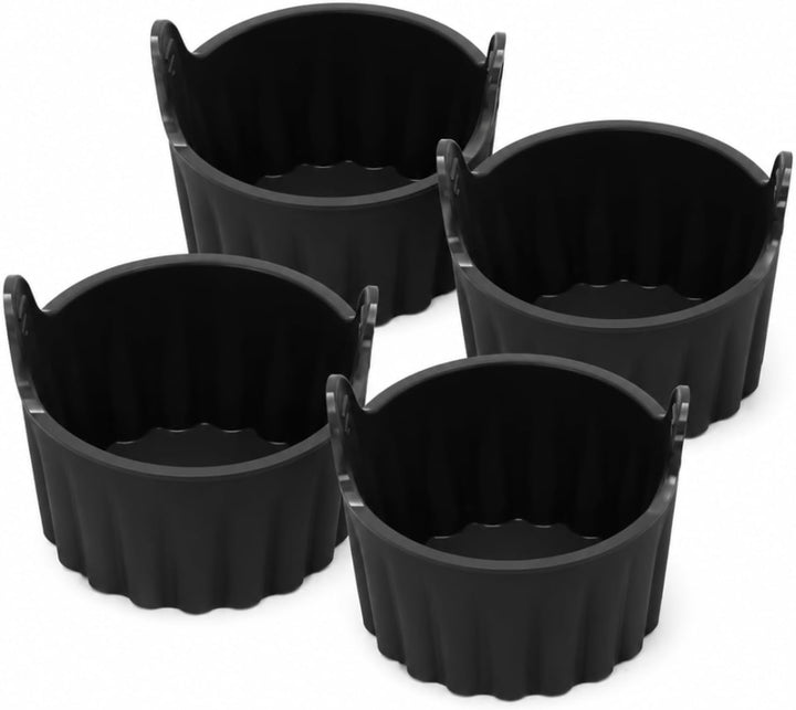 Silikonform Heissluftfritteuse, 4 Packungen ei Formen Kuchenform für Heissluftfritteuse, Airfryer Zu