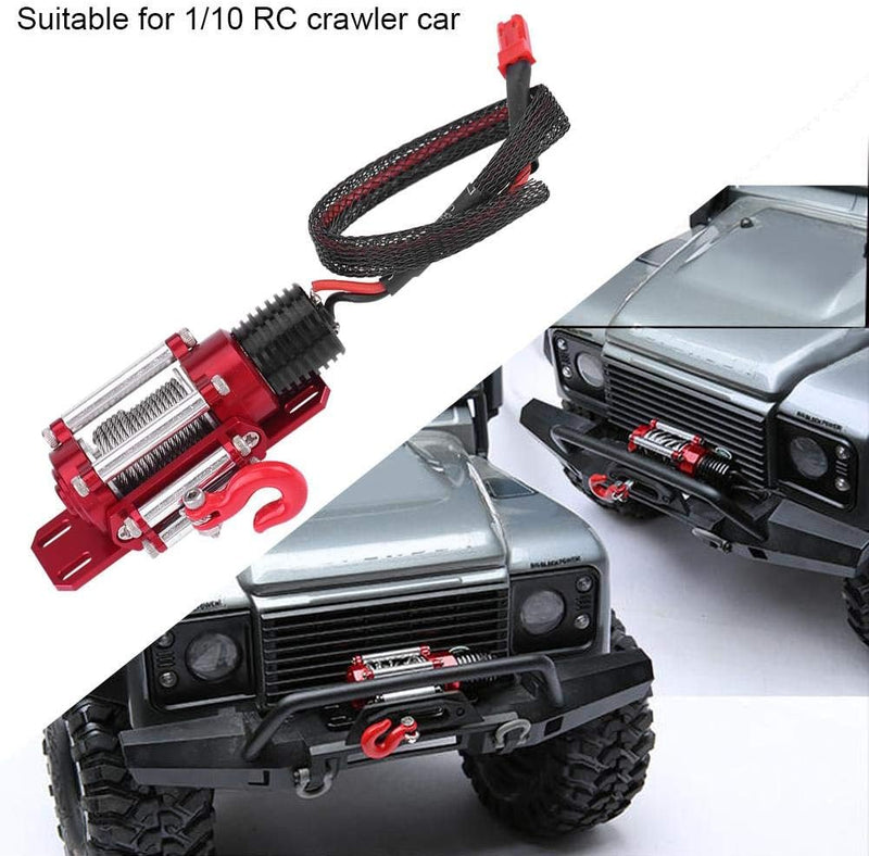Dilwe RC Winch, 1/10 Elektro-Metallmodellfahrzeug-Crawler-Autozubehör mit Fernbedienung, Elektrische