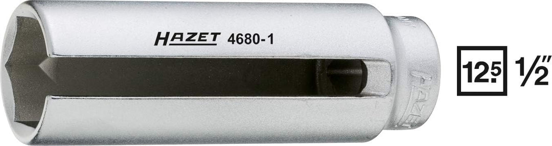 Hazet 4680-1 Lambda-Sonden-Einsatz, s: 22, Innenvierkant 12,5 mm (1/2 Zoll)