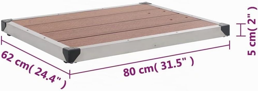 vidaXL Garten Duschwanne mit Lattendesign für 1 Person Bodenelement für Solardusche Gartendusche Poo