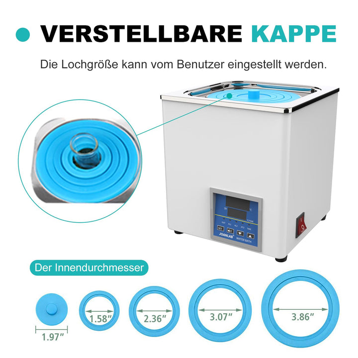JOANLAB Digitales Thermostat-Wasserbad für Elektro-Labor, 3 l, RT-100 °C BHS-1, BHS-1