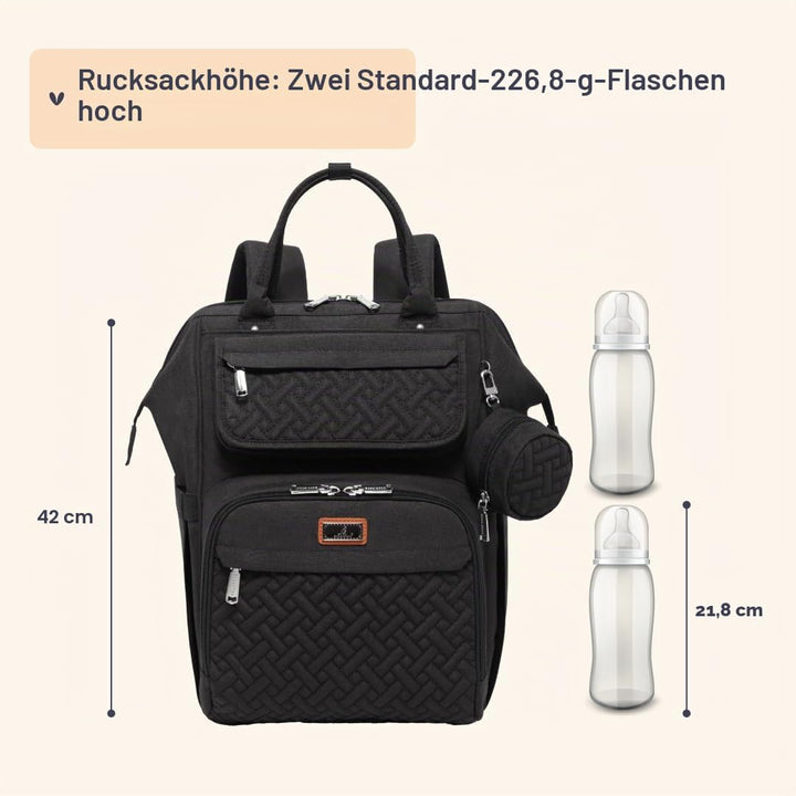 BabbleRoo Wickeltasche Rucksack Multifunktionale Grosse Wickelrucksack Babytasche mit Wickelauflage