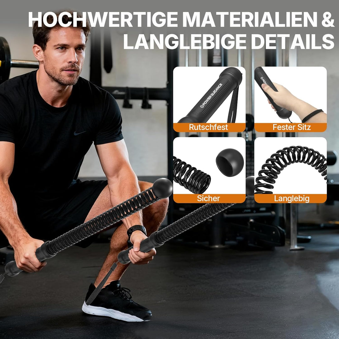 POWER GUIDENCE 2 Stück kabellose Battle Ropes Fitnessseile, tragbare Trainingsseile für Home Gym &amp; H