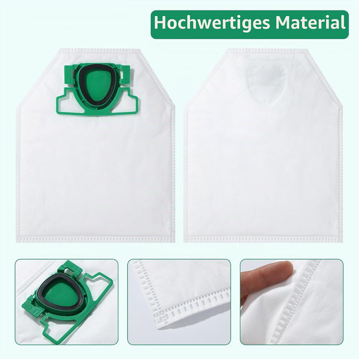 10 Staubsaugerbeutel für Vorwerk Kobold VK200 und FP200 Staubsauger, inklusive 2 Filter, staubsauger