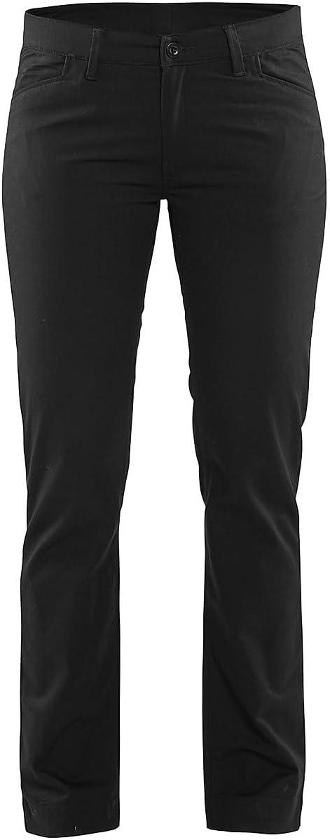 BLAKLADER Damen Chinos mit elastischem Zwei-Wege-Stretch Chinohose, Schwarz, M