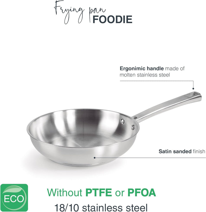 Lacor 45424 Bratpfanne Edelstahl 18/10