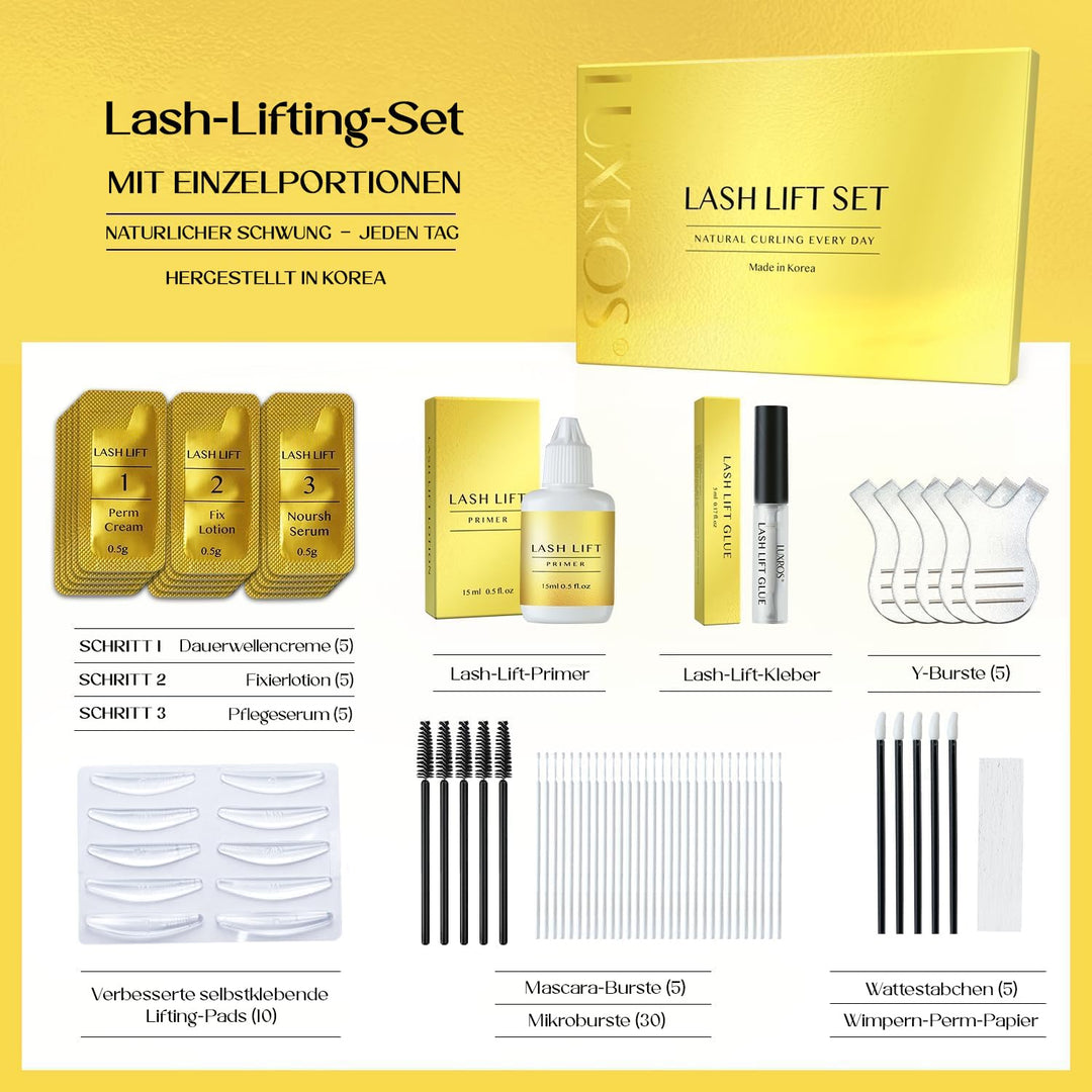 AYASAL Wimpernlifting Set: Koreanische Formel für Wimpern Lifting, Lash Lifting – Schonendes, Thio-f