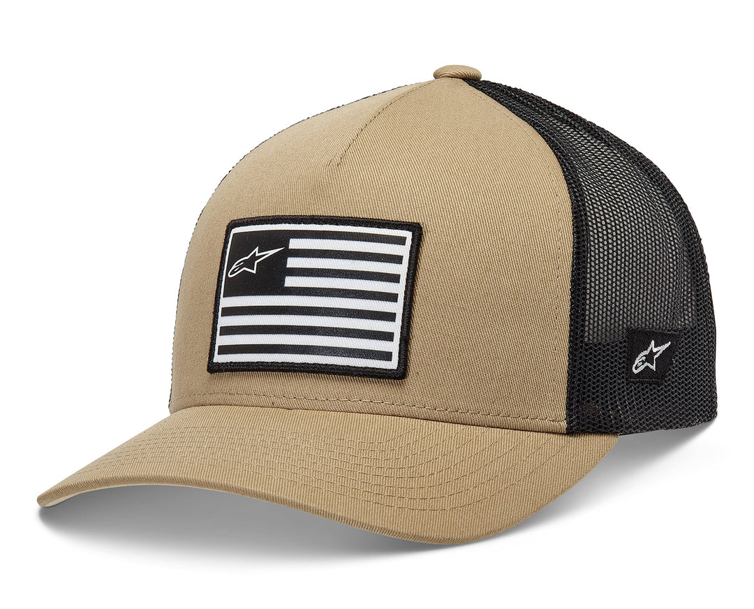 Alpinestars Flag Snapback Hat Baseballkappe Herren Trucker mit hinten Schnappverschluss