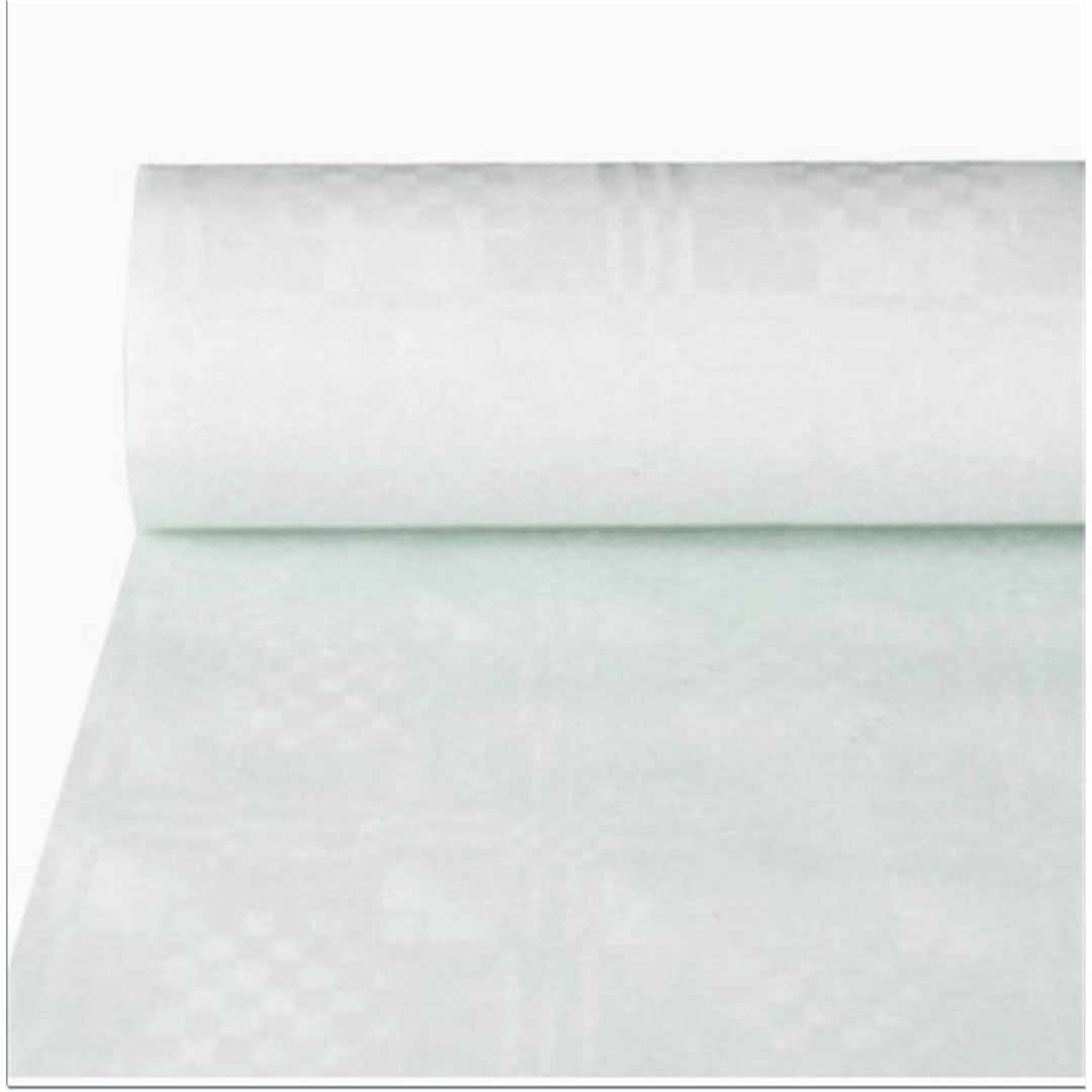 Papiertischtuch mit Damastprägung 50 m x 1,2 m weiss