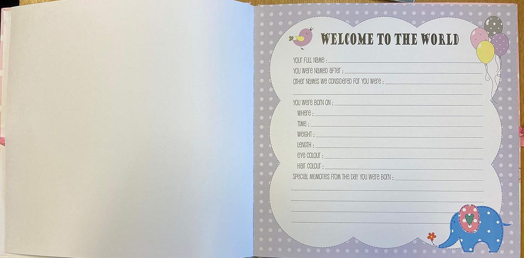 Baby's My First Year Protokollbuch zur Erinnerung an die Geburt durch das erste Jahr auf Erde, Weiss