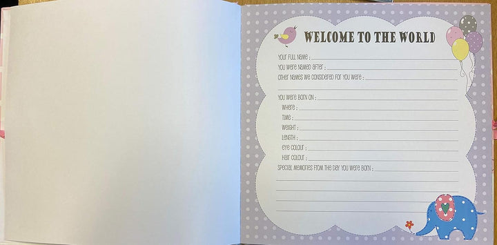 Baby's My First Year Protokollbuch zur Erinnerung an die Geburt durch das erste Jahr auf Erde, Weiss