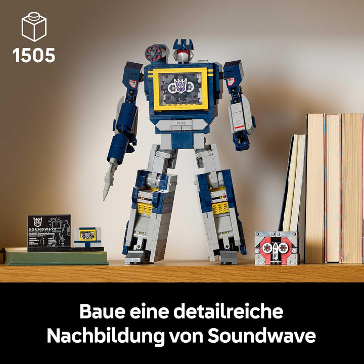 LEGO Icons Transformers: Soundwave Set für Erwachsene - Modellbau zum Ausstellen mit verwandelbaren