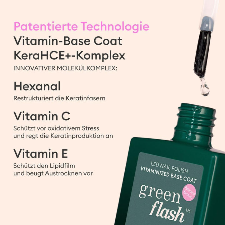 Manucurist Green Flash™ Vitamin Base Coat für UV Nagellack | für UV Nagellack Green Flash Nägel Selb
