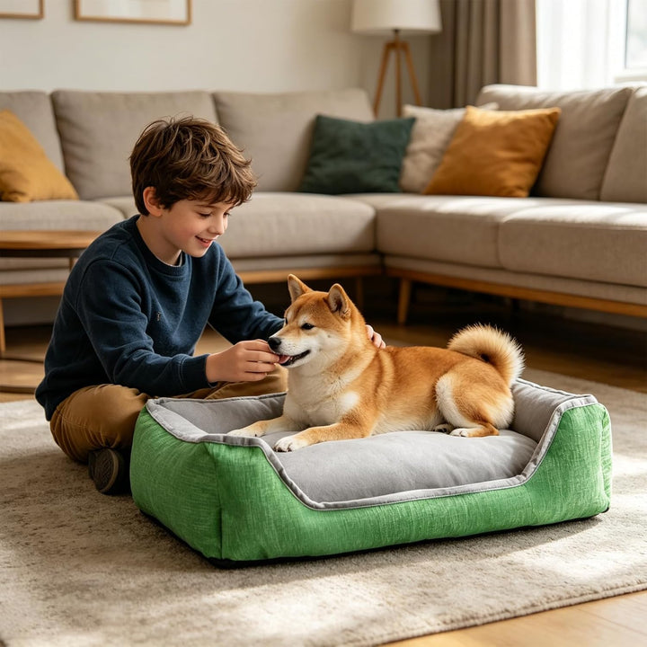 PETCUTE Hundebett Katzenbett Waschbar Orthopädisches Hundebetten Hundekissen Flauschig Katzenkorb fü