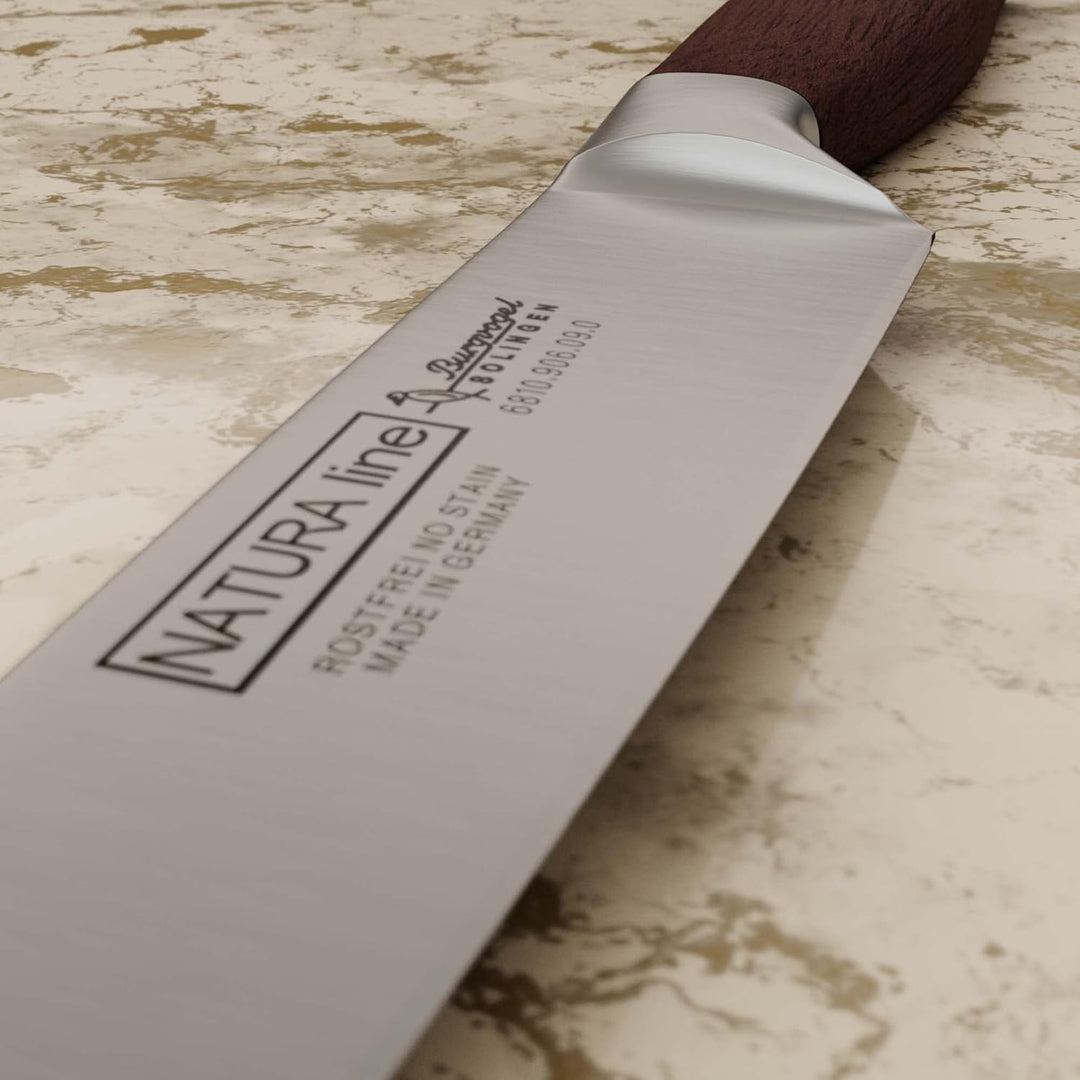 Burgvogel Solingen Natura Line, Gemüsemesser Holzgriff, rot satiniert, geschmiedet, 9 cm, sehr schar