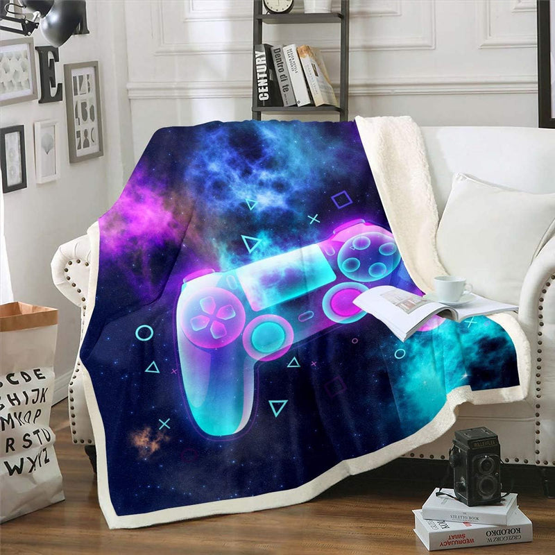 Tbrand Jungen Gamepad Decke Videospiel Wohndecke für Kinder Modern Gamer Controller Kuscheldecke 150